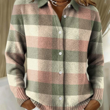 Reverie | Pastel Plaid Knit Cardigan