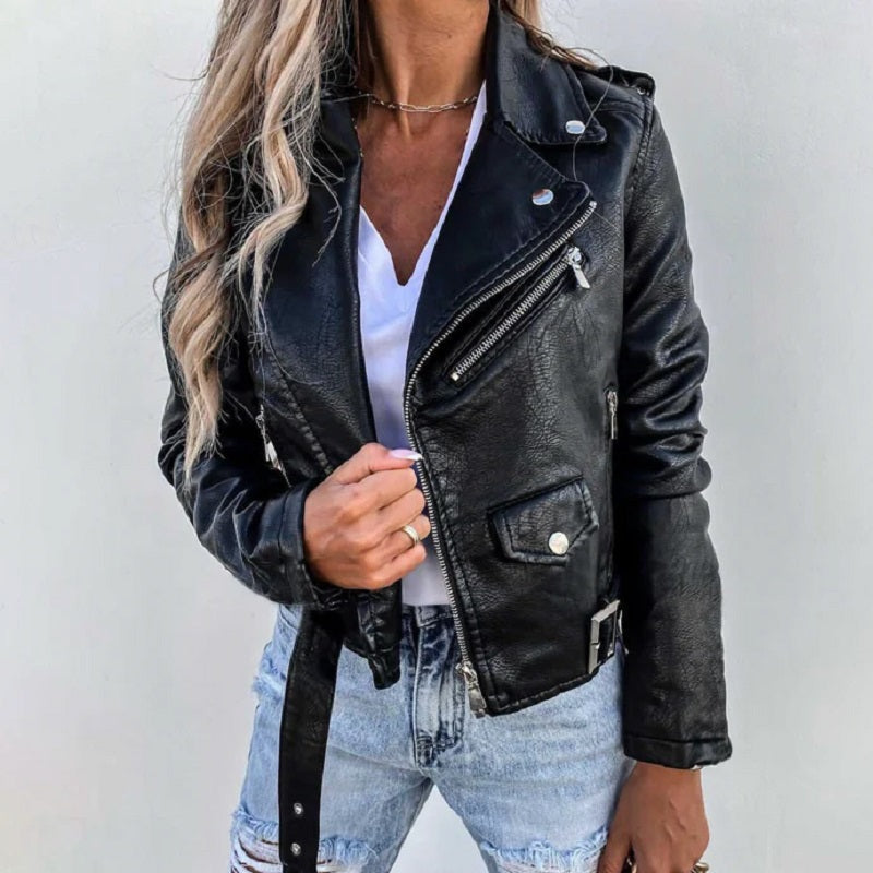 Breanna | Eleganta motokrosa veste ar apgriezto apkakli sievietēm