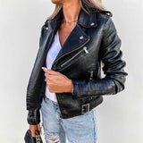 Breanna | Eleganta motokrosa veste ar apgriezto apkakli sievietēm