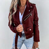 Breanna | Eleganta motokrosa veste ar apgriezto apkakli sievietēm