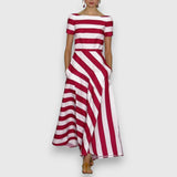 Lorie™ – Elegants Svītrainais Kleita
