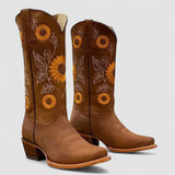 Soledad - Botas Camperas con Flores Bordadas