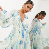 Nora – Zilā Okeāna Maxi Kleita