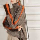 Madeleine | Herringbone Luxe Turtleneck