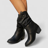 Leonor - Botas de Caña Arrugada con Tacón