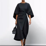 Katarzyna | Maxi kleita ar elegantiem kimono piedurknēm