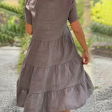 Zoey™ - Lässiges Sommer V-Ausschnitt Kleid