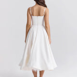 Ophira™ - Elegants korsetes midi kleita