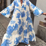 Diana™ - Ērts patchwork maksi kleita