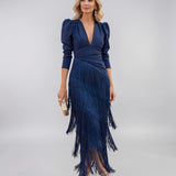 Sofija | Elegants Ombré-Fransenkleita ar V-veida izgriezumu