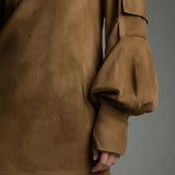 Buy - Oversize zamšs mini kleita ar High Neck