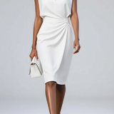 Aija II - Eloise Draped midi kleita