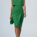 Aija II - Eloise Draped midi kleita