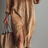Estela - Midi Corduroy kleita