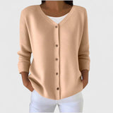 Eleanor - Sieviešu Izsmalcināts V - Neck Buttoned kardigāns