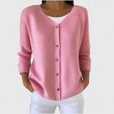 Eleanor - Sieviešu Izsmalcināts V - Neck Buttoned kardigāns