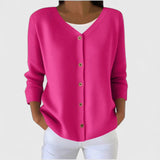 Eleanor - Sieviešu Izsmalcināts V - Neck Buttoned kardigāns