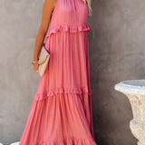 Emilia™ - Halter Ruffle Maxi Kleid