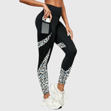 High - Waisted Leopard apdruka Training bikses