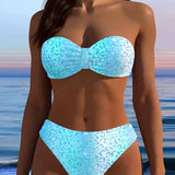 Leoparda raksta bikini bandeau