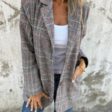Amelia - Lässiger Karoblazer Mit Revers