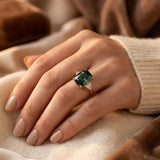 Zelta Emerald Solitaire Gredzens