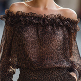 Alcyone Ruffles Kakla Blūze