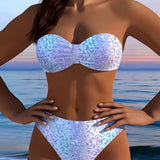 Leoparda raksta bikini bandeau
