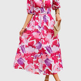 Merlin - Flattering ziedains midi kleita