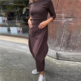 Elsbeth™ - Elegants Sieviešu Kleita Ar Kabatu