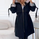 Veste Trenchcoat ar Kapuci