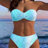 Leoparda raksta bikini bandeau