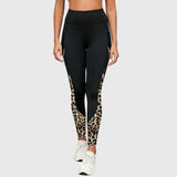 High - Waisted Leopard apdruka Training bikses