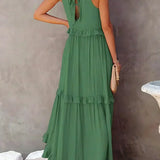 Emilia™ - Halter Ruffle Maxi Kleid