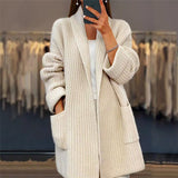 Kinsley - Sieviešu Oversize Open - Front Knitted kardigāns