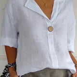 Zamma - Relaxed V - Neck blūze