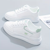 Zana - Zapatillas blancas šiks de comodidad ligera