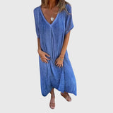 Fiona - Elegants Viegls V - Neck kleita