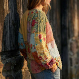 Anette | Krāsains Pleds Meadowloom Top
