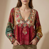 Anette | Krāsains Pleds Meadowloom Top