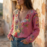 Anette | Krāsains Pleds Meadowloom Top