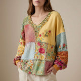 Anette | Krāsains Pleds Meadowloom Top