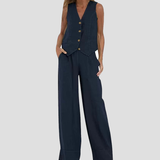 Ella | Weste Weite Hosen Set (Fast ausverkauft)