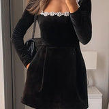 Barbara™ | Mini Samtkleid