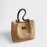Olivia - Mīksts Cord plecu soma