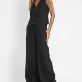 Ella | Weste Weite Hosen Set (Fast ausverkauft)