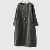 Grace - Relaxed Corduroy midi kleita