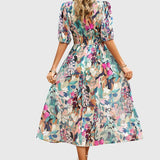 Merlin - Flattering ziedains midi kleita