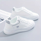 Zana - Zapatillas blancas šiks de comodidad ligera