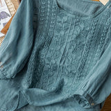 Josie™ - Frauen Bestickte Bluse